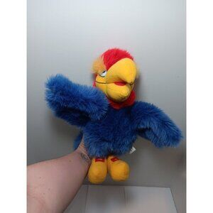 Kansas Jayhawks Plush Big Jay Stuffed Animal Musical Mascot Vintage Working!